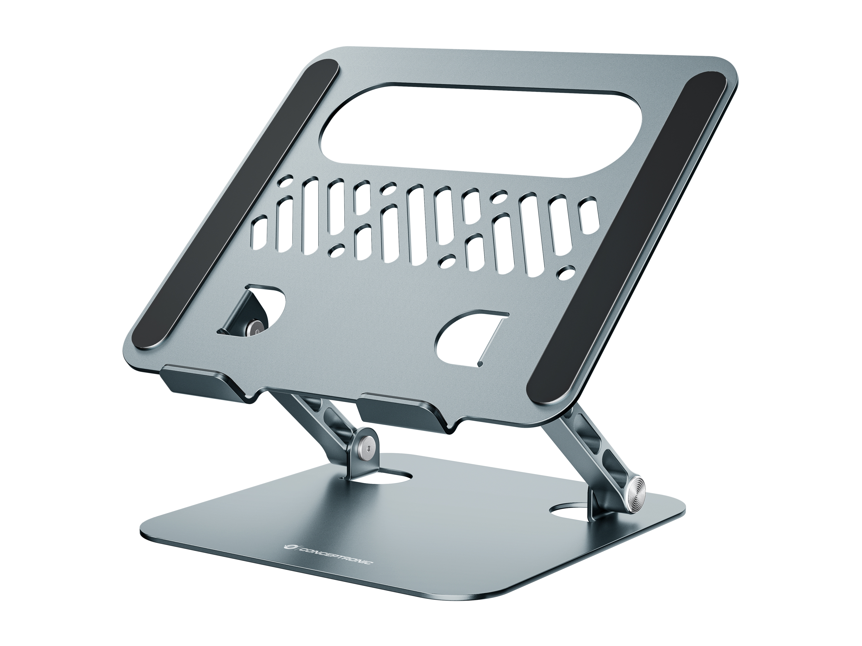 Conceptronic THANA10G Faltbarer Laptopständer höhenverstellbar bis 17" Aluminium Grau