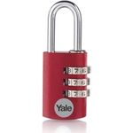 YALE YE3CB/38/131/1/CO Vorhängeschloss 38 mm Rot Zahlenschloss (YE3CB/38/131/1/CO)