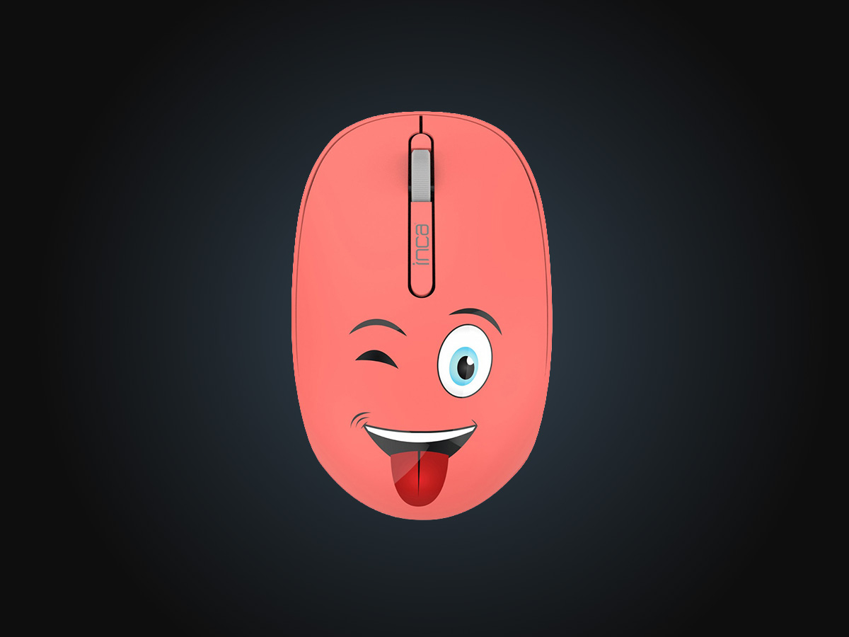 INCA WEENY Kabellose Maus 1200 DPI 3 Tasten 2,4 GHz USB-A Orange