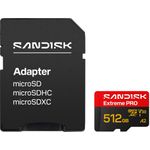 SanDisk Extreme PRO microSDXC Speicherkarte 512 GB UHS-I bis 250 MB/s V30 A2