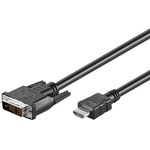 Wentronic Goobay HDMI™ / DVI-D Kabel, Schwarz, 3 m - 19pol. HDMI™-Stecker>DVI-D (18+1) Stecker (50581)
