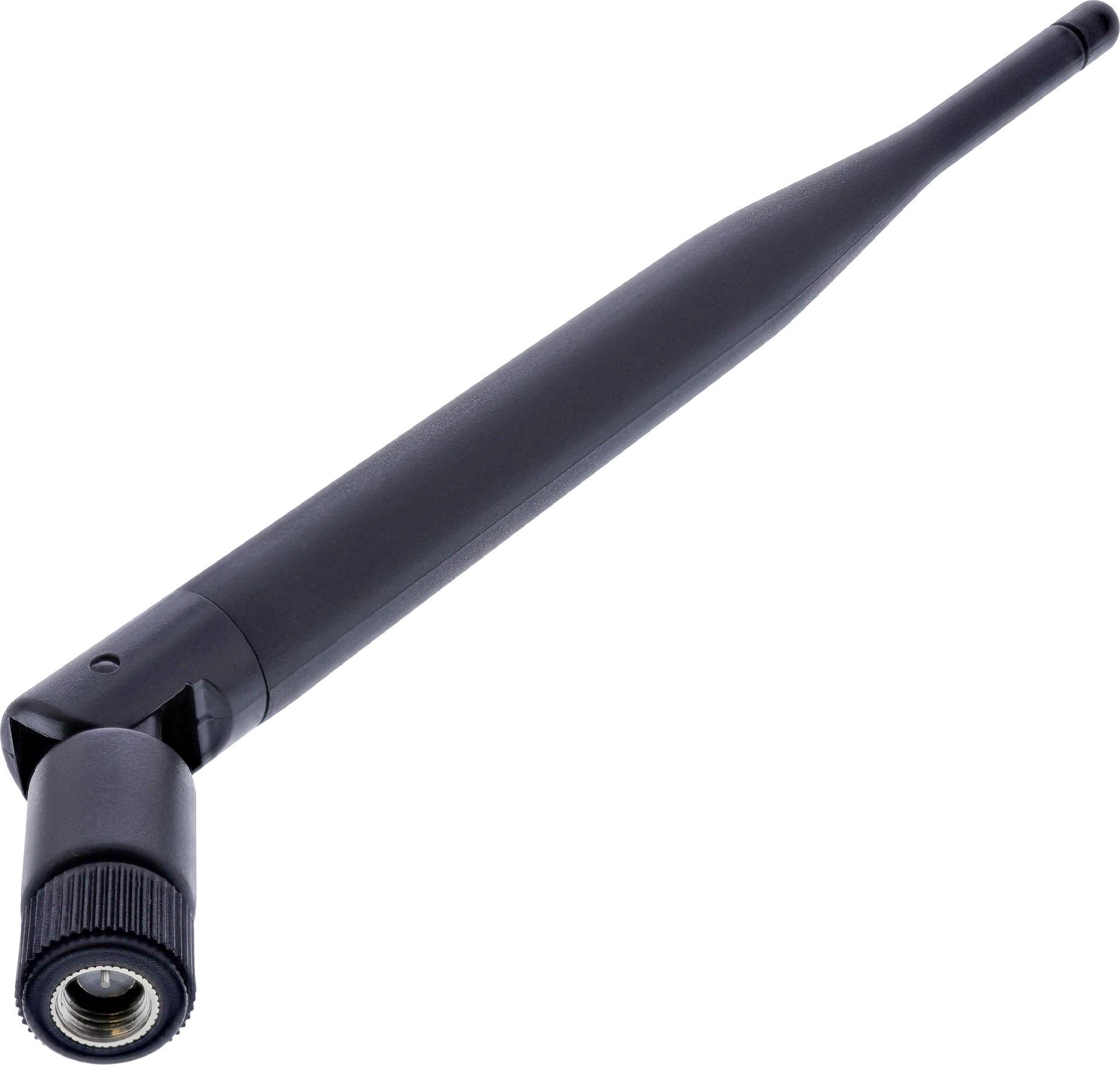 InLine WLAN Gummi Antenne SMA 5 dBi Schwarz