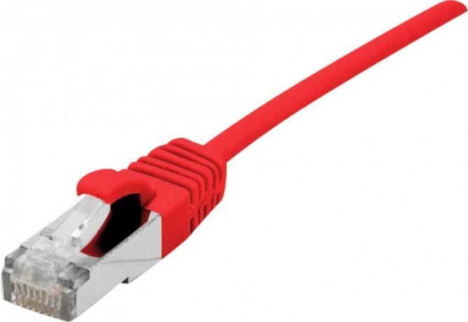 Dexlan Patchkabel Cat. 6A, S/FTP (PiMF), ultradünn, halogenfrei, mit Rastnasenschutz, rot, 10,0 m (858734)