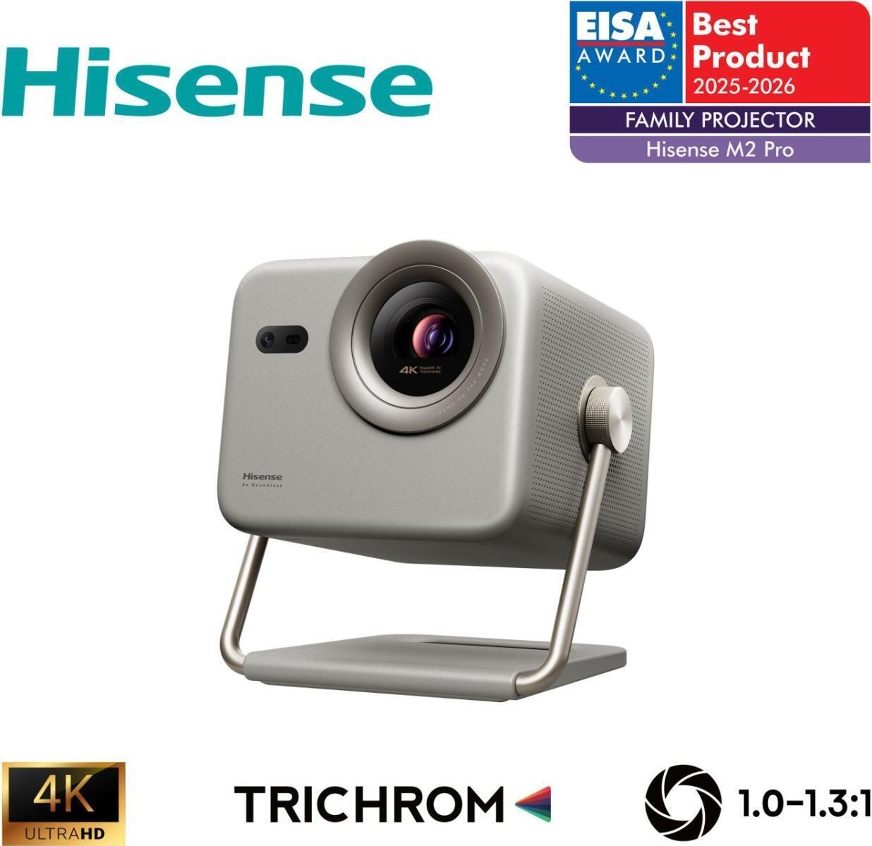 Hisense M2 PRO Trichroma Mini Laser Beamer 1.300 ANSI-Lumen (20016688)
