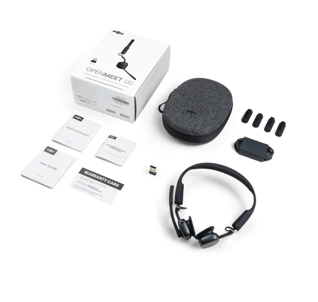Shokz OpenMeet UC Headset Bluetooth Schwarz