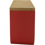 Alessi BG03 R Mattina Brotkasten, Stahl, Bambusholz, rot, one Size (BG03 R)