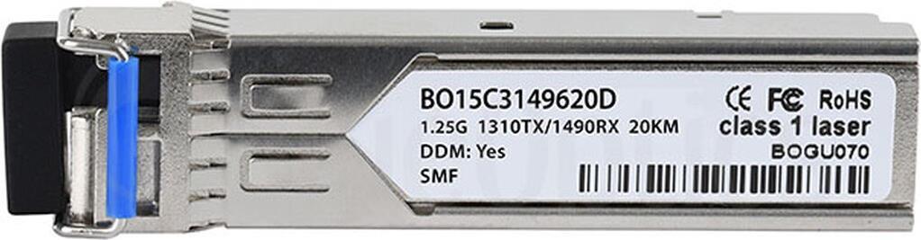 Kompatibler Sonicwall SFP-BXU34-20KM BlueOptics BO15C3149620D SFP Transceiver, LC-Simplex, 1000BASE-BX-U, Singlemode Fiber, TX1310nm/RX1490nm, 10KM, DDM, 0°C/+70°C (SFP-BXU34-20KM-SW-BO)