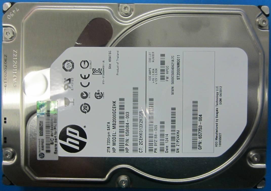 Hewlett Packard Enterprise 2Tb 7.2K U/min SATA (659339-S21)