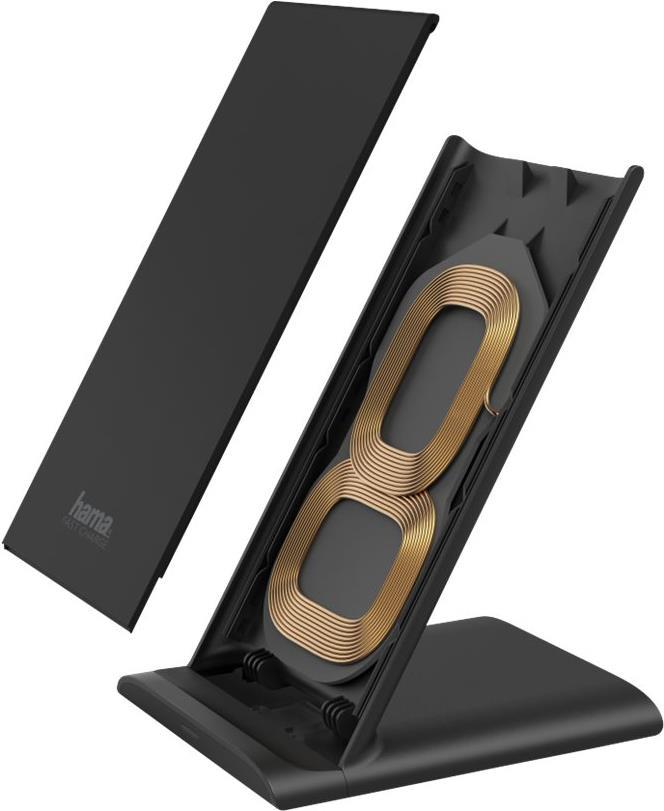 Hama Kabelloses Ladegerät QI-FC10S, Schwarz 00188323 