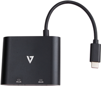 V7 CA06364 USB-Grafikadapter 3840 x 2160 Pixel Schwarz (V7UC-2HDMI-BLK)