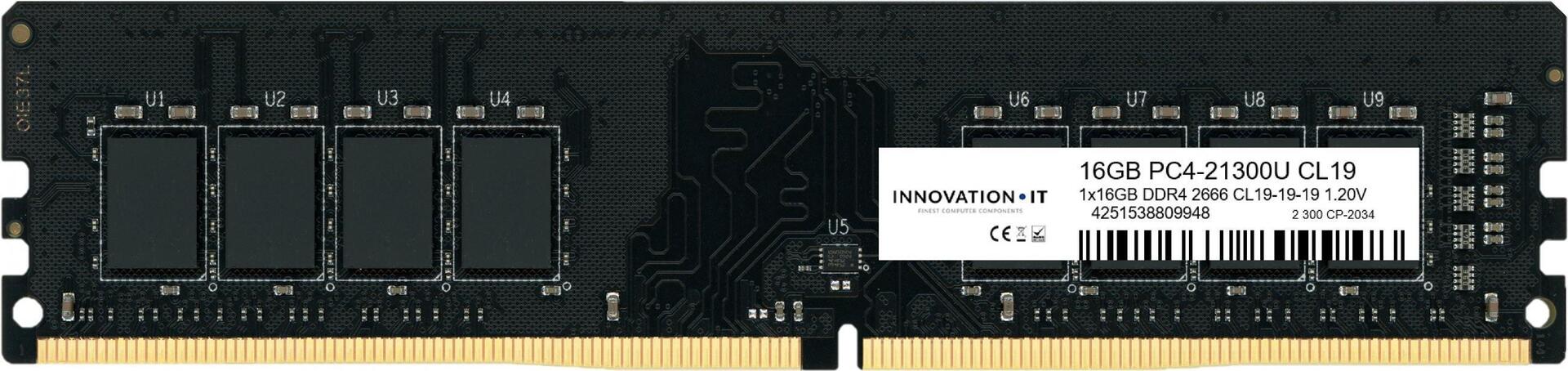 Innovation IT 2666 16GB CL19-19-19 1.20V LD 8-Chip Speichermodul 1 x 16 GB DDR4 2666 MHz (INNO16G26662GS)