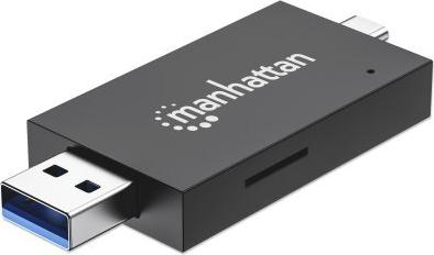 Manhattan USB 3.0 Typ-C/-A Kartenlesegerät microSD SD/MMC (102735)