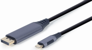 Gembird CC-USB3C-DPF-01-6 Videokabel-Adapter 1,8 m USB Typ-C DisplayPort Schwarz - Grau (CC-USB3C-DPF-01-6)