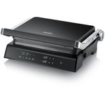 SEVERIN Sevini Comfort KG 2399 Kontaktgrill Schwarz/Silber mit Thermostat