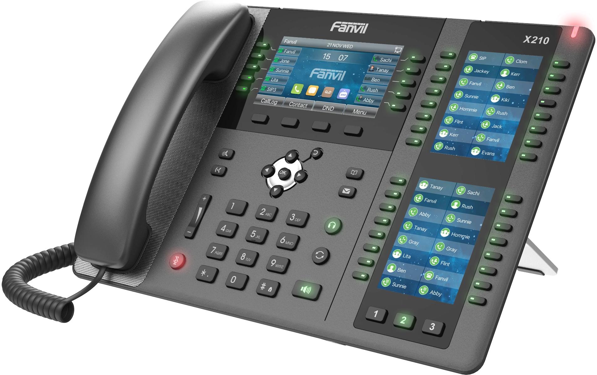 Fanvil X210 V2 VoIP-Telefon 20 Zeilen LCD Schwarz