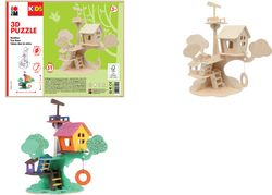 Marabu KiDS 3D Puzzle "Baumhaus", 37 Teile Holzbausatz, vorgestanzte Teile aus Sperrholz, zum Stecken - 1 Stück (0317000000011)