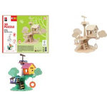 Marabu KiDS 3D Puzzle "Baumhaus", 37 Teile Holzbausatz, vorgestanzte Teile aus Sperrholz, zum Stecken - 1 Stück (0317000000011)