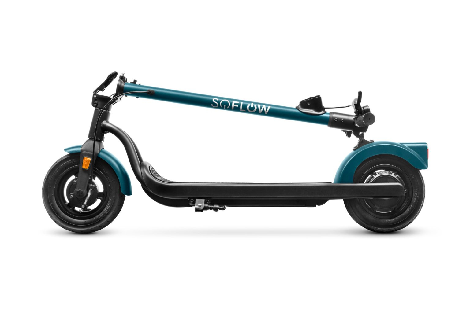 SoFlow SO2 AIR 2nd Gen. E-Scooter mit Straßenzulassung 20 km/h 350 W 10" 36 V 7,5 Ah Schwarz, Türkis