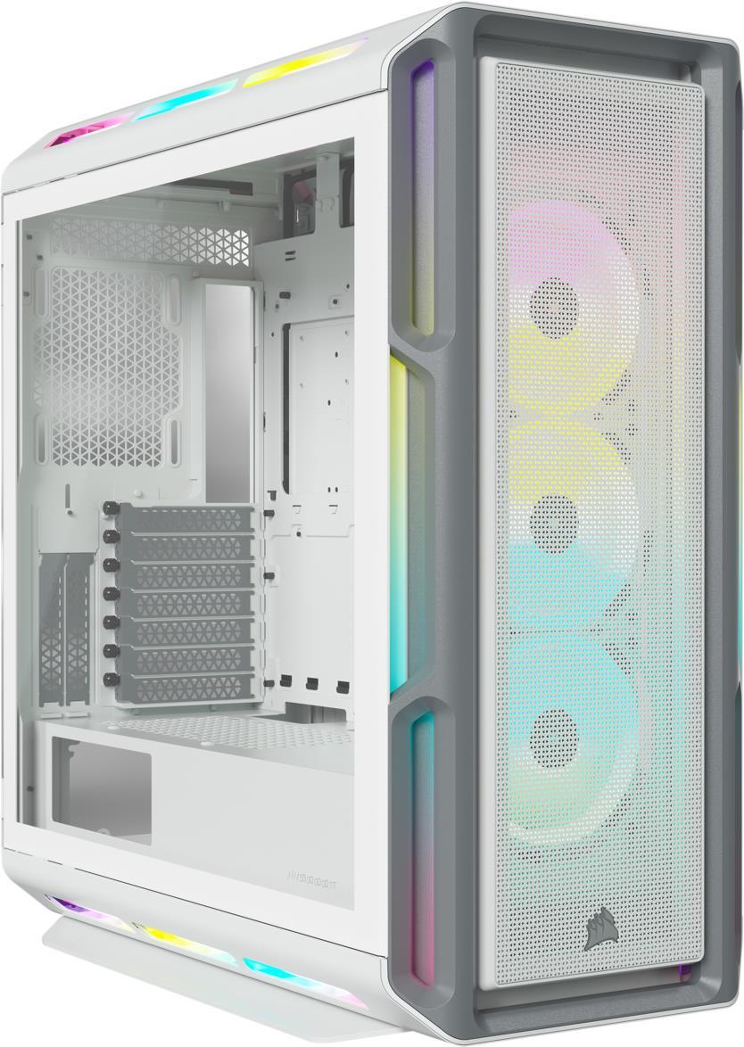 CORSAIR iCUE 5000T RGB MDT Erweitertes ATX Seitenteil mit Fenster (gehärtetes Glas) keine Spannungsversorgung (ATX) weiß USB Audio (CC 9011231 WW)  - Onlineshop JACOB Elektronik