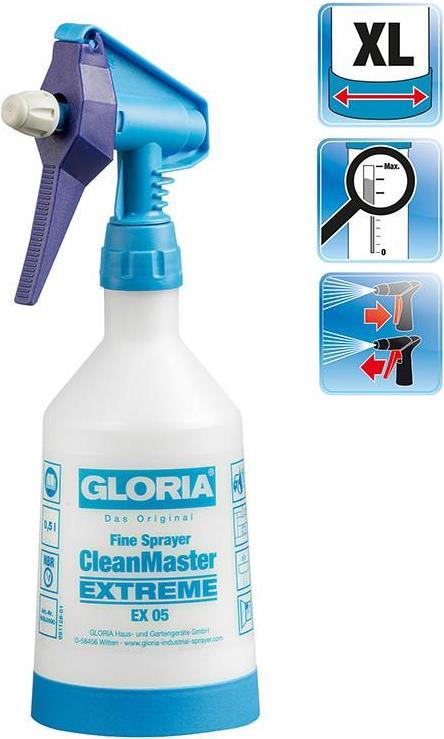 Gloria Haus und Garten 000608.0000 CleanMaster EXTREME EX 05 Industrie-Zerstäuber 0.5 l Grau, Blau (000608.0000)