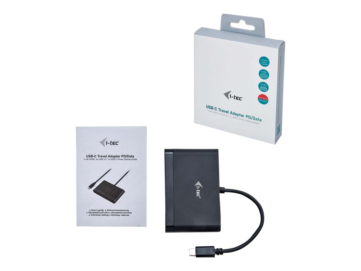 i-Tec USB-C HDMI Adapter mit Power Delivery 4K USB 3.0 Schwarz