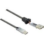 Renkforce RF-5067256. Kabellänge: 10 m, Anschluss 1: USB C, Anschluss 2: USB A, USB-Version: USB 2.0, Maximale Datenübertragungsrate: 480 Mbit/s, Beschichtung Steckerkontakte: Gold, Produktfarbe: Schwarz (RF-5067256)