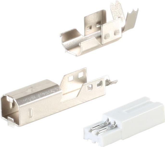 shiverpeaks BS77057 Drahtverbinder USB-B Silber - Weiß (BS77057)