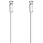 Hama Classic Line SAT-Anschlusskabel, F-Stecker - F-Stecker, 1,5 m, 90 dB, Weiß (00305059)