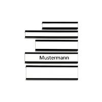 FRANKEN Magnetschild C-Profil Beschilderung, 75 x 40 mm braun, magnetisch, fertig zugeschnitten, inkl. weißem (C167)