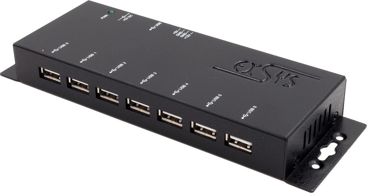 Exsys EX-1177-2S - USB 480 Mb/s Metall Hub 15 kV ESD (EX-1177-2S)