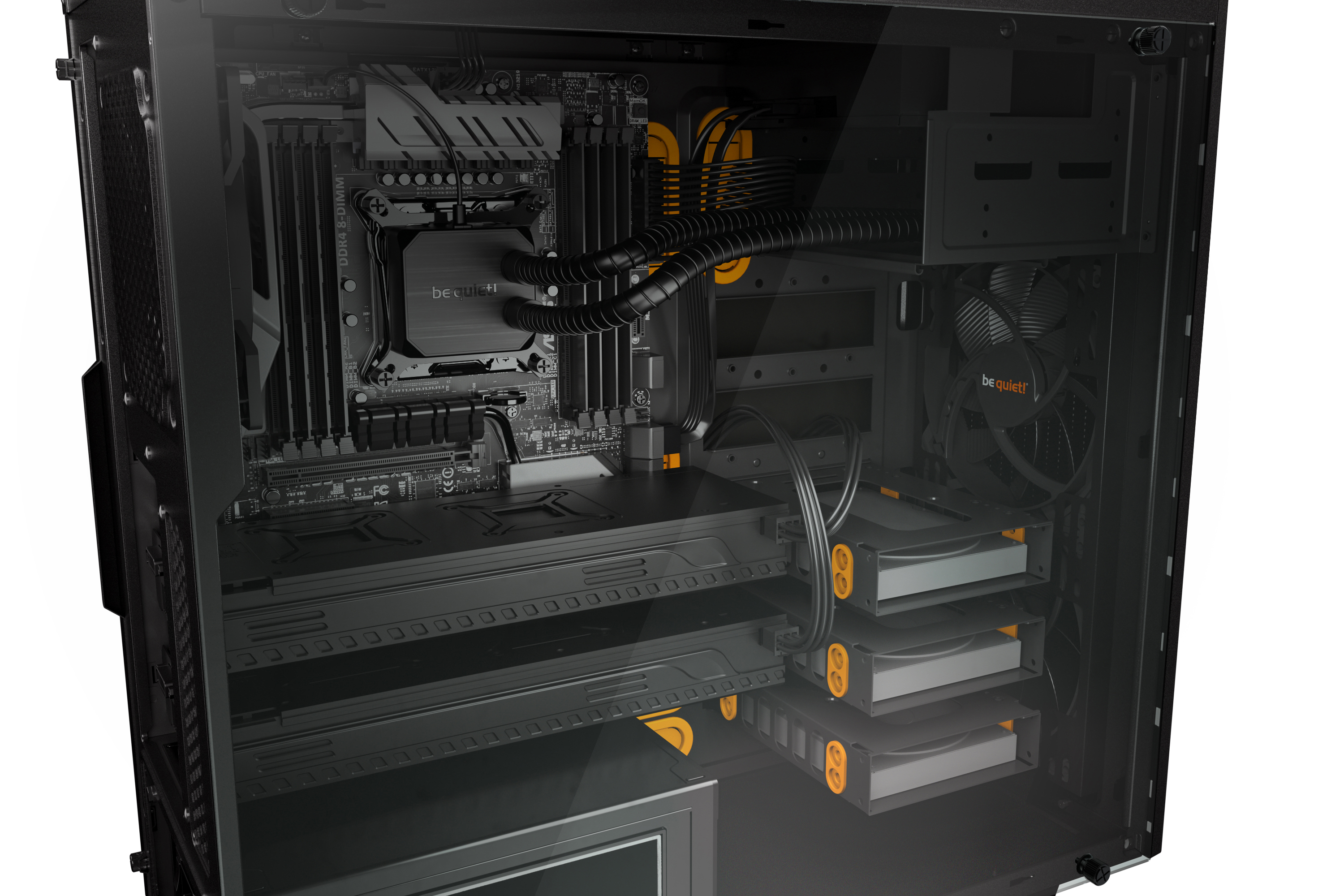 be quiet! Pure Base 600 Window Midi-Tower Schwarz, Orange