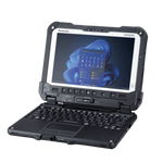 Panasonic TOUGHBOOK G2 mk3, 25,7cm (10,1''), GPS, USB, BT, Ethernet, WLAN, 4G, SSD, Win. 11 Pro, schwarz Tablet PC, Fully Rugged, Bildschirmdiagonale: 25,7 cm (10,1''), kapazitiv, Auflösung: 1920x1200 Pixel, GPS, Front-Kamera (2 MP), Dual Pass Through, Helligkeit 1.000cd, Anschluß: USB (Typ A), Thunderbolt 4, Bluetooth, Ethernet, WLAN, 4G, Intel Core Ultra 5, RAM: 16GB, SSD: 512GB, Win, 11 Professional, inkl.: Netzteil, Netzkabel, QSG, Schutzart: IP65, MIL-STD 810H, schwarz (FZ-G2NZ043B4)
