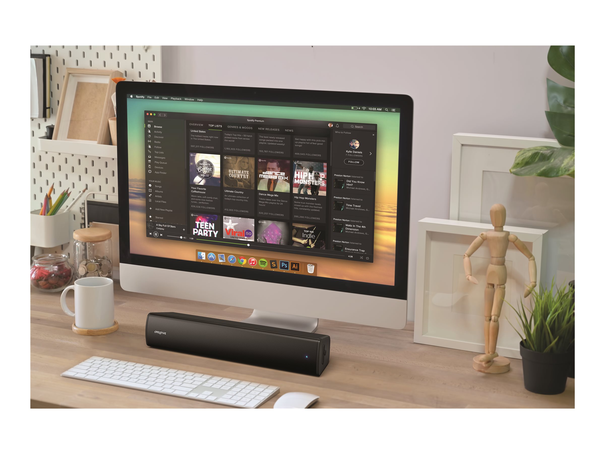 Creative Stage Air V2 Soundbar Bluetooth 10 Watt Schwarz
