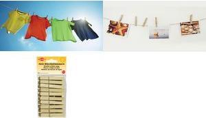 KLEIBER Wäscheklammern, aus Holz, Länge: 70 mm aus Birkenholz, mit Metallfeder, - 1 Stück (524-09)