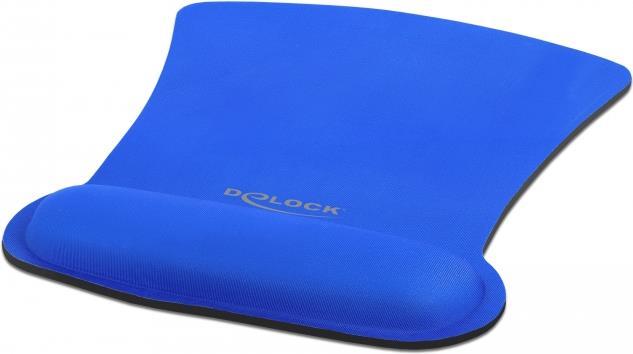 Delock Ergonomisches Mauspad mit Handballenauflage blau 255 x 207 mm (12699)