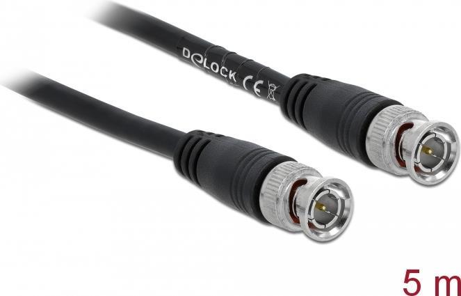 DeLOCK 80084 Koaxialkabel 5 m BNC Schwarz (80084)