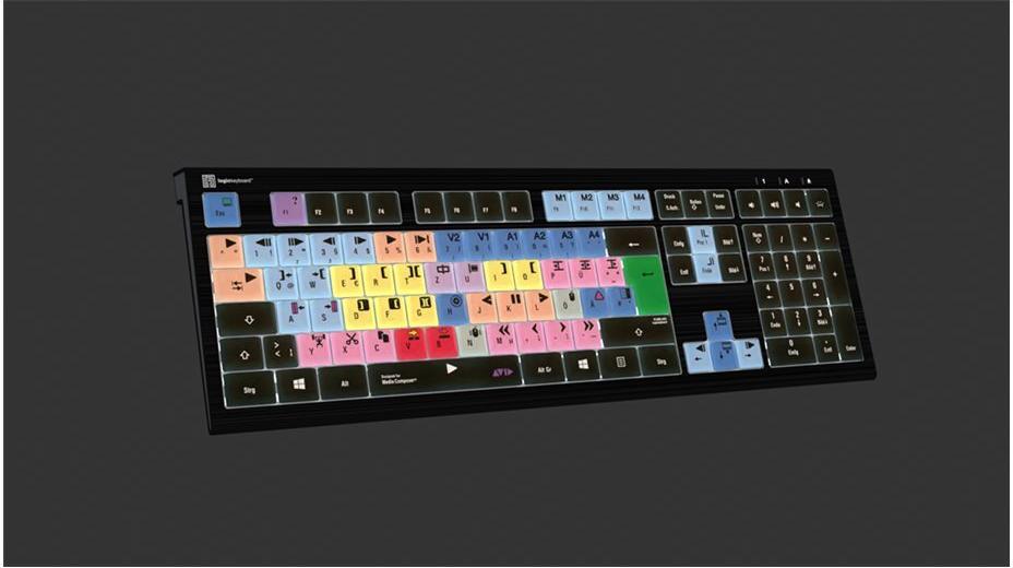 LogicKeyboard Avid Media Composer Astra 2 Tastatur USB QWERTZ Deutsch Schwarz