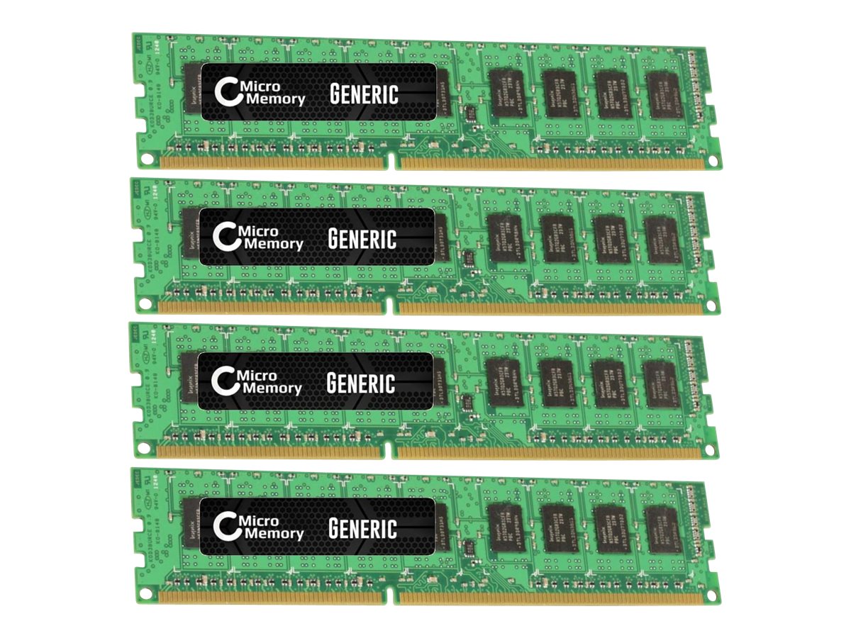 CoreParts 32 GB DDR3 ECC Speichermodul Kit 4 x 8 GB DIMM 240-PIN 1600 MHz Grün