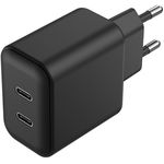 ACV Netz-Ladegerät 100V-240V 2x USB Type C 3000mA schwarz (797386)
