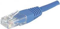 EXERTIS CONNECT Patchkabel, CAT.6, U/UTP, ungeschirmt, Kupfer, blau, 1,5 m Patchkabel mit Rastnasens