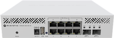 Mikrotik CRS310-8G+2S+IN: L3 Smart Switch Managed 2.5G Ethernet (100/1000/2500) Power over Ethernet (PoE) 1U Weiß (CRS310-8G+2S+IN)
