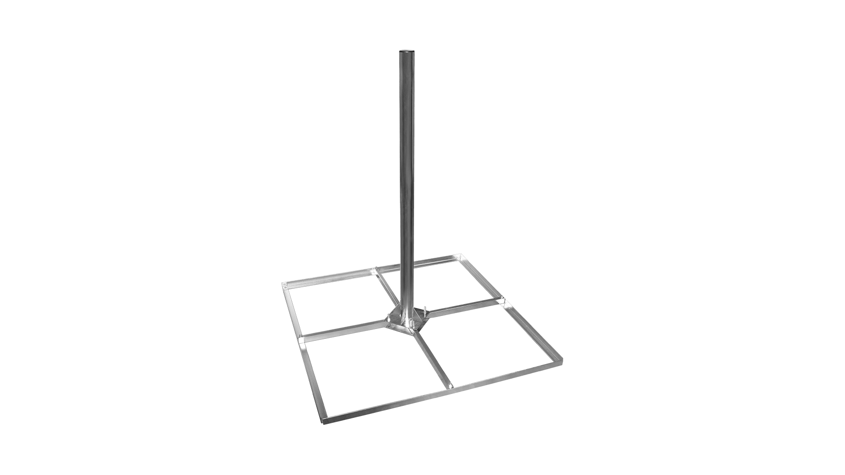 Megasat Balkonständer für Satellitenschüssel Stahl 125 cm Höhe Edelstahl