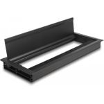 Delock Kabeldurchführung für Tischeinbau mit Bürste 300 x 120 x 28 mm schwarz (66859)