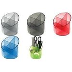 helit Multiköcher Economy Transparent, 4 Fächer, blau transparent, hochglänzend, aus Polystyrol, rund (H6390230)