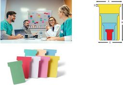 Nobo T-Steckkarten Gr.3 rot (100) (2003003)