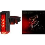 FISCHER Fahrrad-LED-Akku-Rücklicht PLUS TWIN STOP aus Aluminium, mit Bodenbeleuchtung, Abschaltautomatik, - 1 Stück (50761)