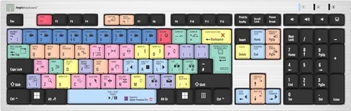 Logickeyboard LKB-PPROCC-AJPU-UK USB QWERTY UK Englisch Mehrfarben Tastatur (LKB-PPROCC-AJPU-UK)