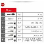 KS TOOLS 1/4" CLASSIC Bit-Satz, 32-tlg. (911.2060)