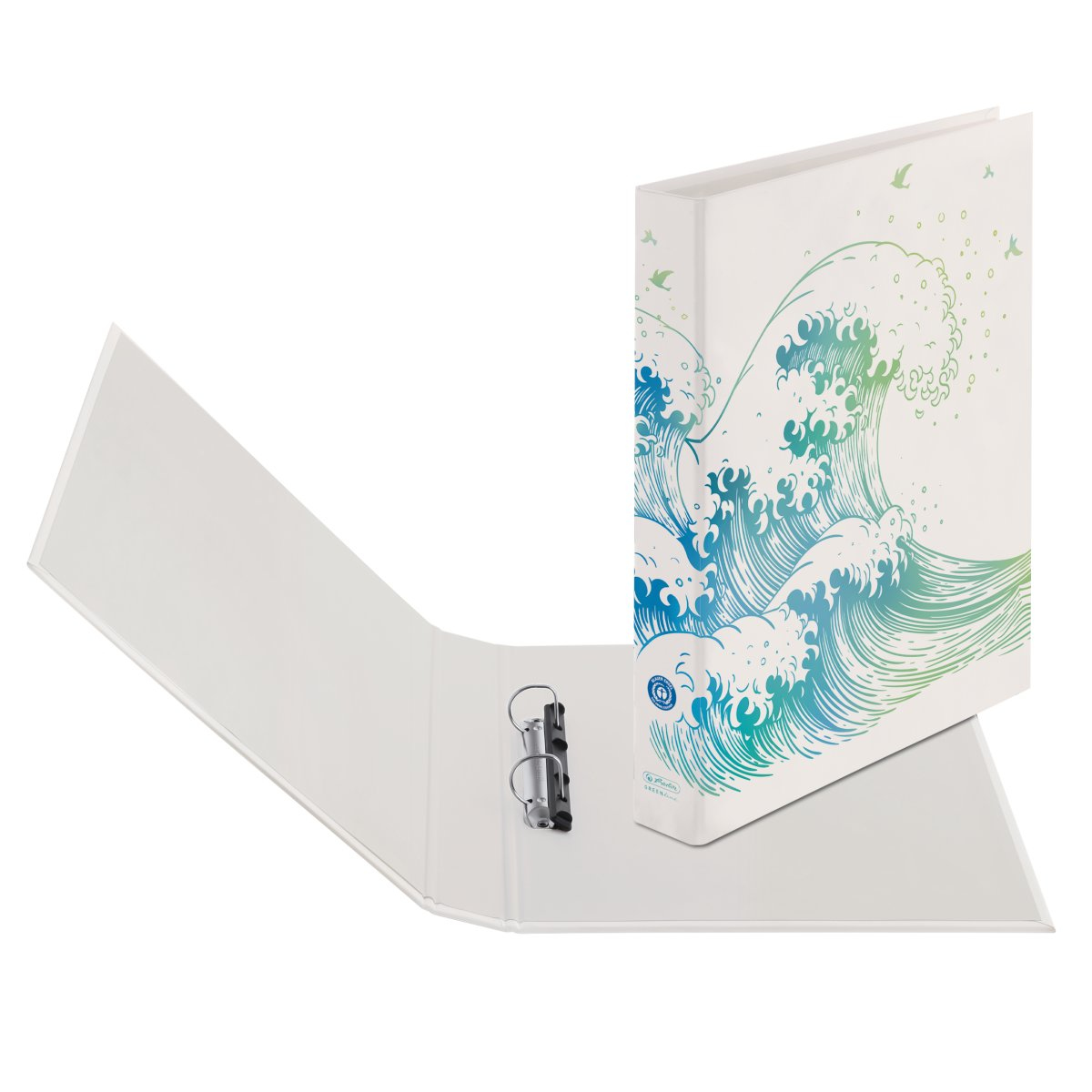 Herlitz MaX GREENline Ringmappe A4 2-Ring 2,5 cm Blau - Grün - Weiß