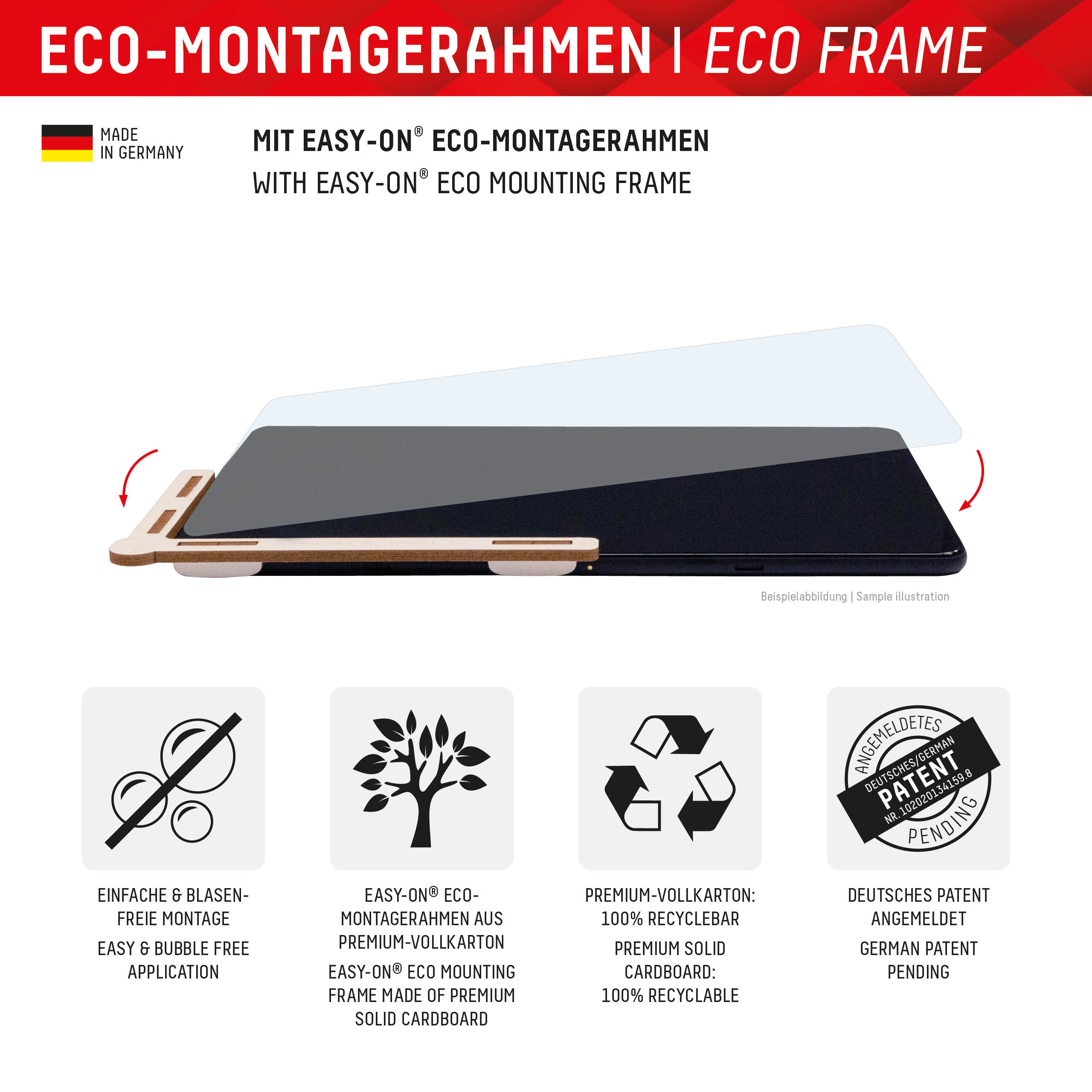 Displex Tablet Glass Bildschirmschutz für Samsung Galaxy Tab S7 Transparent
